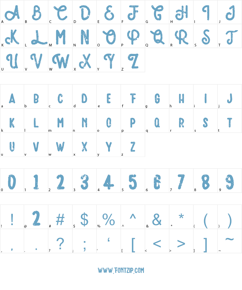 Amatir Grunge Font Character